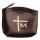 Rosenkranz-Tasche "Kreuz", dunkelbraun, mit Reißverschluß