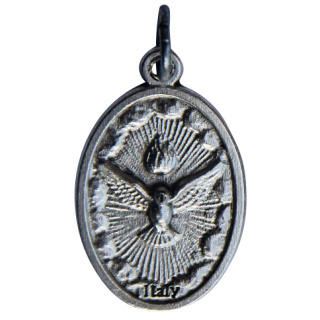 Medaille "Hl. Geist", silberfarben, mit Ring, 2,2 cm