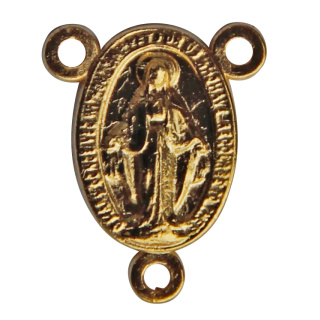 Herzstück wunderbare Medaille, goldfarben, mini, 1,2 cm